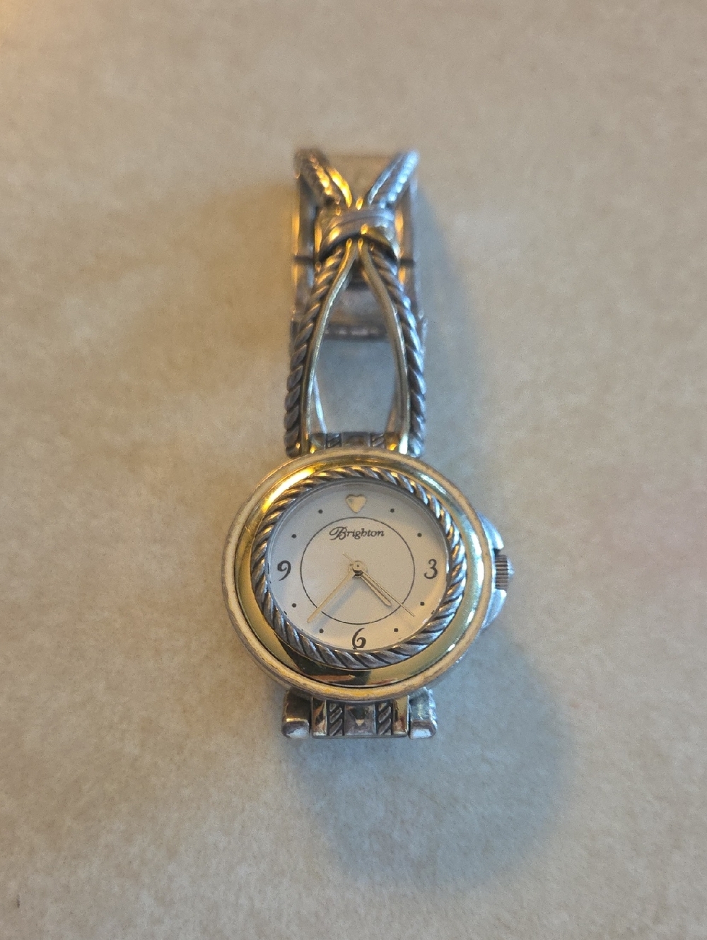 Brighton Two-Tone Rope Accent Women's Watch - Silver & Gold